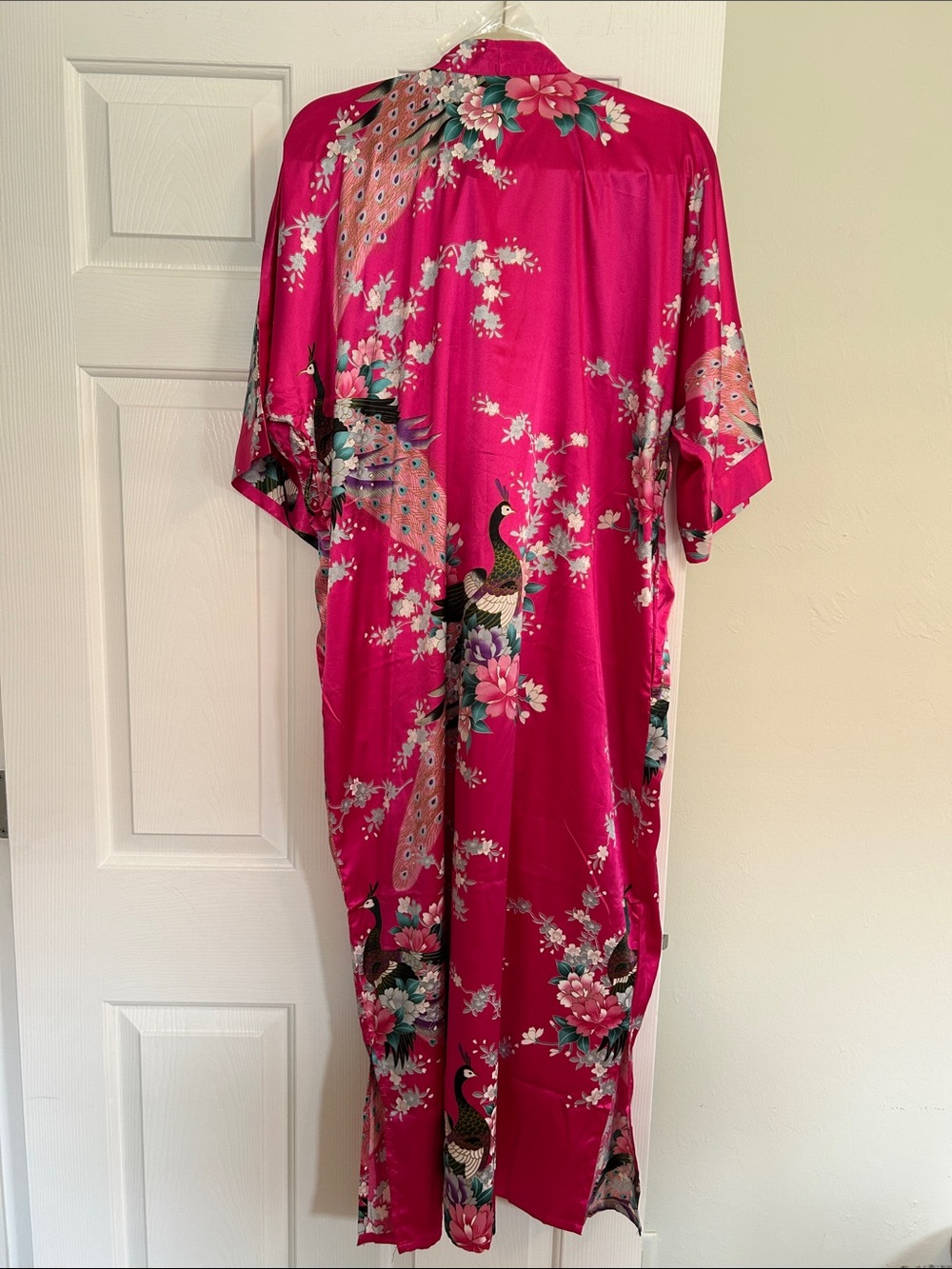 Pink Floral Kimono Robe - Picture 7 of 12